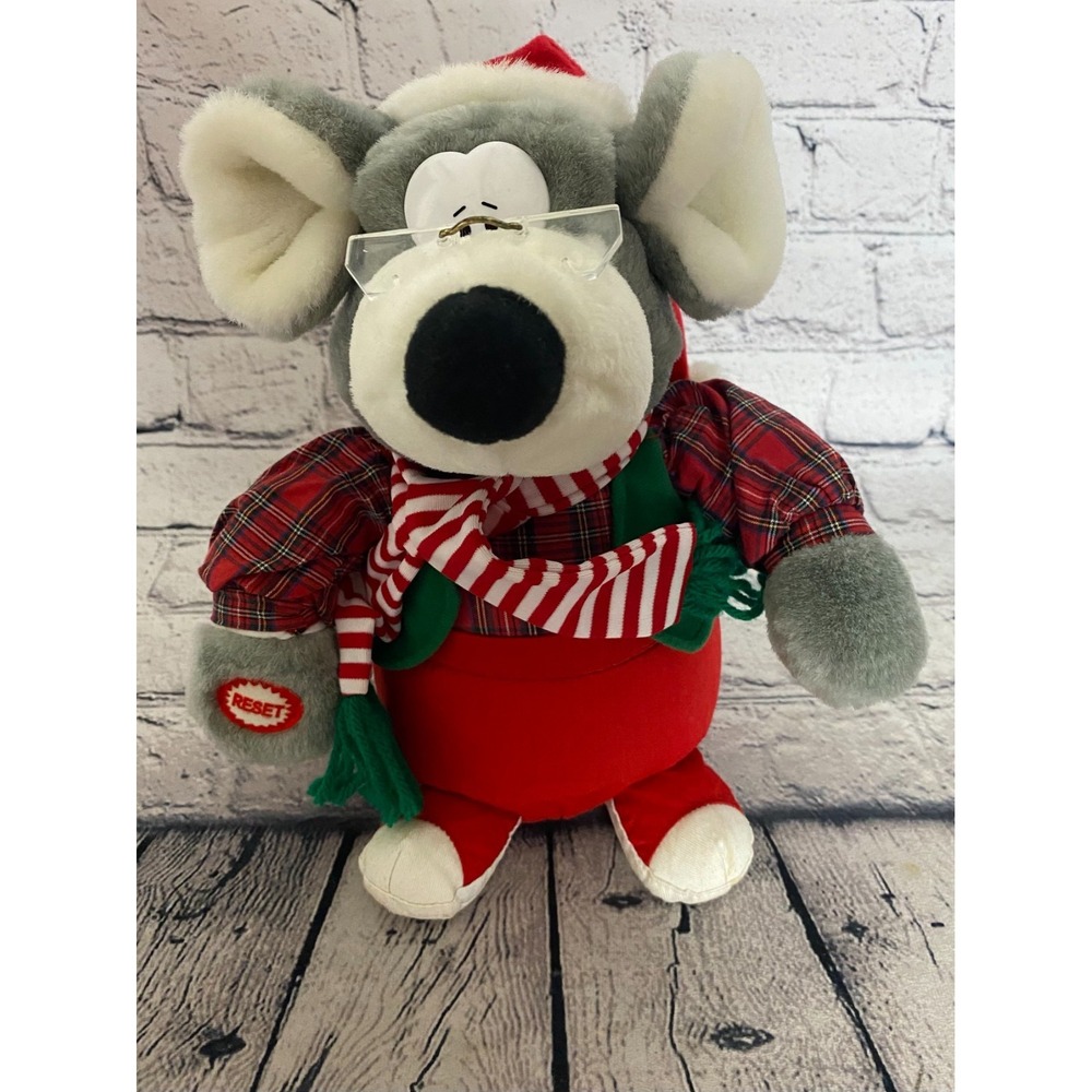Thomas Pacconi Classic Mr &‎ Mrs Mouse Christmas Animated Plush Jingle Bells - Picture 2 of 16